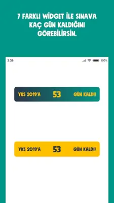 YKS 2023 Sayaç ve Widget android App screenshot 0