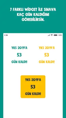 YKS 2023 Sayaç ve Widget android App screenshot 1