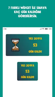 YKS 2023 Sayaç ve Widget android App screenshot 2