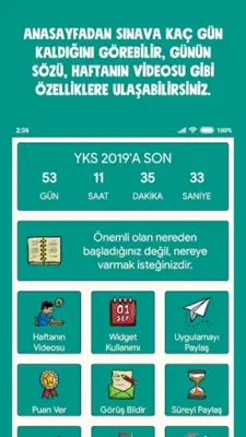 YKS 2023 Sayaç ve Widget android App screenshot 3